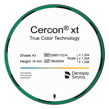 Фрезеровка коронки из диоксид цирконий DS Cercon® xt (Германия)